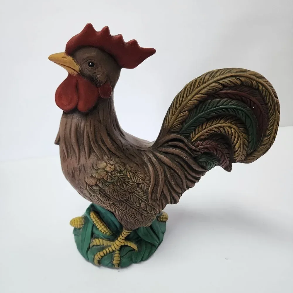 Handpainted Large Ceramic Rooster